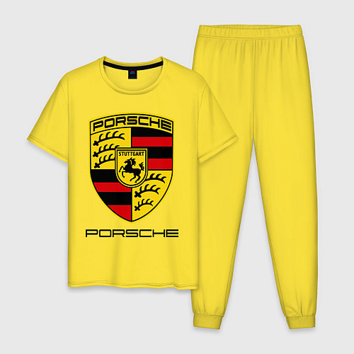 Мужская пижама Porsche Stuttgart / Желтый – фото 1