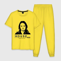 Пижама хлопковая мужская House MD: Addiction, цвет: желтый