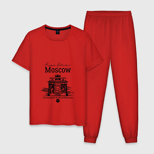 Мужская пижама Triumphal Arch of Moscow / Красный – фото 1