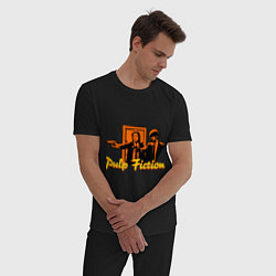 Пижама хлопковая мужская Pulp Fiction, цвет: черный — фото 2