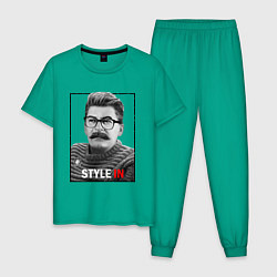 Пижама хлопковая мужская Stalin: Style in, цвет: зеленый
