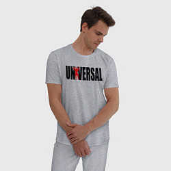 Пижама хлопковая мужская Universal bodybilding, цвет: меланж — фото 2