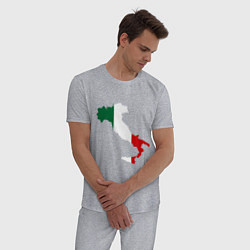Пижама хлопковая мужская Италия (Italy), цвет: меланж — фото 2