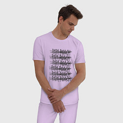 Пижама хлопковая мужская Paparoach Gaps, цвет: лаванда — фото 2