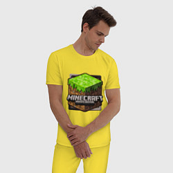 Пижама хлопковая мужская Minecraft: Pocket Edition, цвет: желтый — фото 2