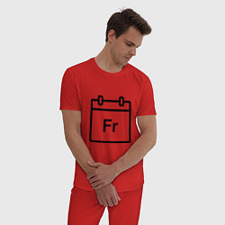 Пижама хлопковая мужская Фублока Fr, цвет: красный — фото 2