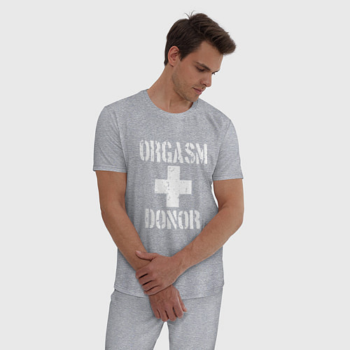 Мужская пижама Orgasm + donor / Меланж – фото 3