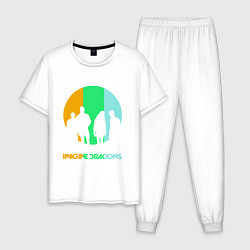 Пижама хлопковая мужская Imagine Dragons: Evolve, цвет: белый