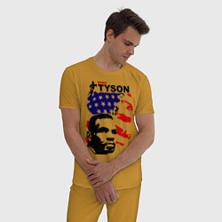 Пижама хлопковая мужская Mike Tyson: USA Boxing, цвет: горчичный — фото 2