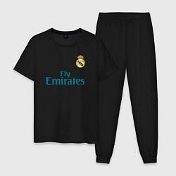 Пижама хлопковая мужская Real Madrid: Ronaldo 07, цвет: черный
