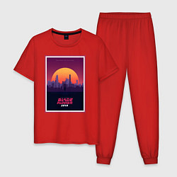 Пижама хлопковая мужская Бегущий по лезвию 2049, цвет: красный