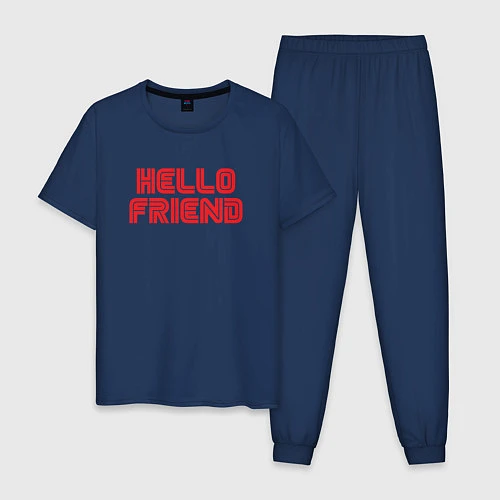 Мужская пижама Hello Friend / Тёмно-синий – фото 1