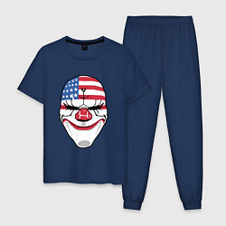 Пижама хлопковая мужская American Mask цвета тёмно-синий — фото 1