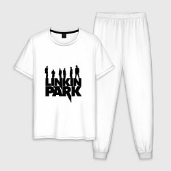 Пижама хлопковая мужская Linkin Park, цвет: белый