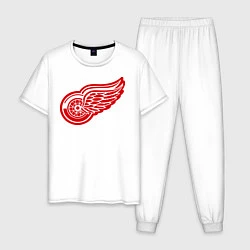 Пижама хлопковая мужская Detroit Red Wings: Pavel Datsyuk, цвет: белый