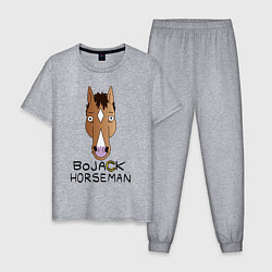 Пижама хлопковая мужская BoJack Horseman, цвет: меланж