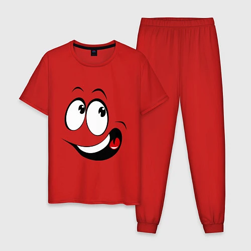 Мужская пижама Смайл01 / Красный – фото 1