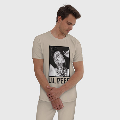 Мужская пижама Lil Peep: Black Style / Миндальный – фото 3