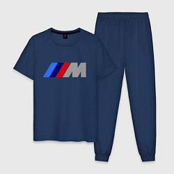 Пижама хлопковая мужская BMW M, цвет: тёмно-синий
