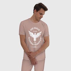 Пижама хлопковая мужская The Eagle: Khabib UFC, цвет: пыльно-розовый — фото 2