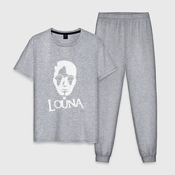 Пижама хлопковая мужская Louna: Behind a Mask, цвет: меланж