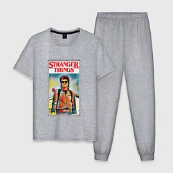 Пижама хлопковая мужская Stranger Things, цвет: меланж