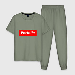 Пижама хлопковая мужская Fortnite Supreme, цвет: авокадо