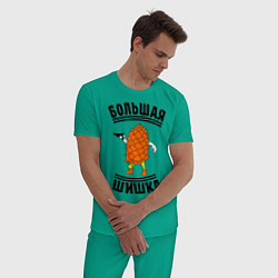 Пижама хлопковая мужская Большая шишка, цвет: зеленый — фото 2