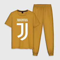 Пижама хлопковая мужская FC Juventus, цвет: горчичный
