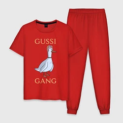 Пижама хлопковая мужская GUSSI GANG, цвет: красный