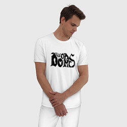 Пижама хлопковая мужская The Doors, цвет: белый — фото 2