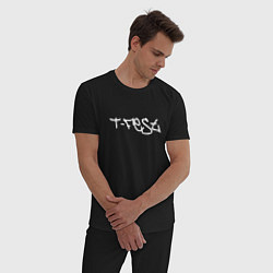 Пижама хлопковая мужская T-Fest цвета черный — фото 2