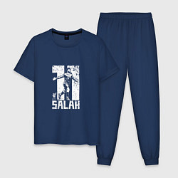Пижама хлопковая мужская Salah 11, цвет: тёмно-синий