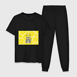 Пижама хлопковая мужская More Sun In Your Life, цвет: черный