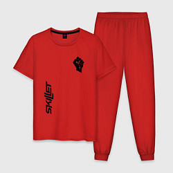 Пижама хлопковая мужская Skillet Force, цвет: красный
