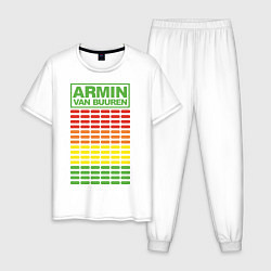 Пижама хлопковая мужская Armin van Buuren: EQ, цвет: белый
