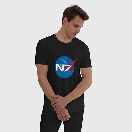 Мужская пижама NASA N7 / Черный – фото 3