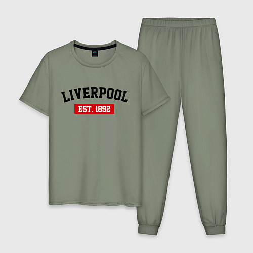 Мужская пижама FC Liverpool Est. 1892 / Авокадо – фото 1