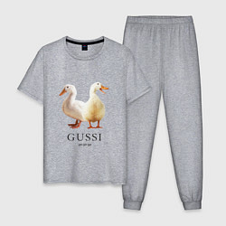 Пижама хлопковая мужская GUSSI Ga-Ga, цвет: меланж