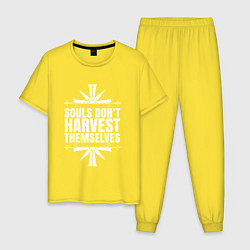 Пижама хлопковая мужская Harvest Themselves, цвет: желтый