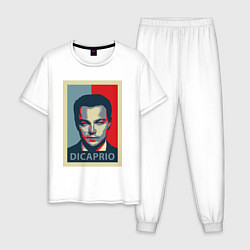 Пижама хлопковая мужская DiCaprio Art, цвет: белый