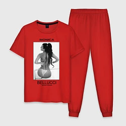 Пижама хлопковая мужская Monica Bellucci: Donna Famosa, цвет: красный