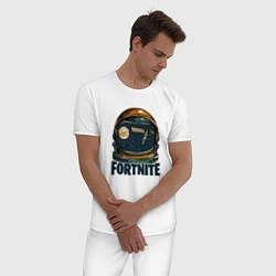 Пижама хлопковая мужская Fortnite: I Need Space, цвет: белый — фото 2