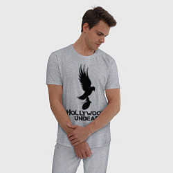 Пижама хлопковая мужская Hollywood Undead, цвет: меланж — фото 2