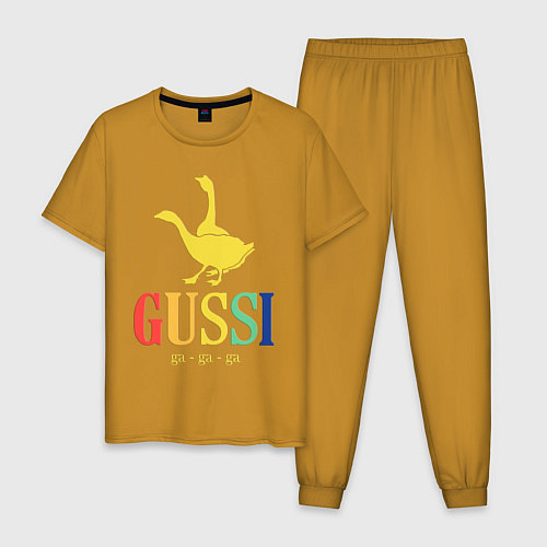 Мужская пижама GUSSI Rainbow / Горчичный – фото 1