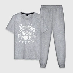 Пижама хлопковая мужская Brooklyn: Iron Mike, цвет: меланж