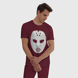 Пижама хлопковая мужская Angerfist Mask, цвет: меланж-бордовый — фото 2