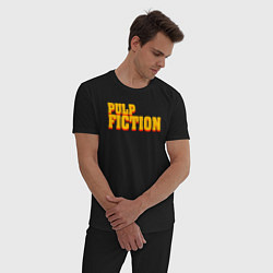 Пижама хлопковая мужская Pulp Fiction, цвет: черный — фото 2