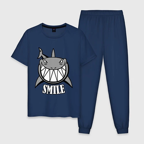 Мужская пижама Shark Smile / Тёмно-синий – фото 1