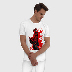 Пижама хлопковая мужская Убийца гоблинов, цвет: белый — фото 2